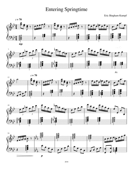 Entering Springtime Sheet Music