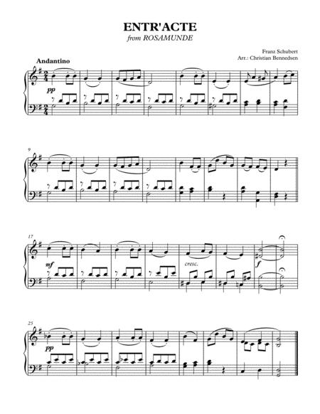 Entr Acte From Rosamunde Sheet Music