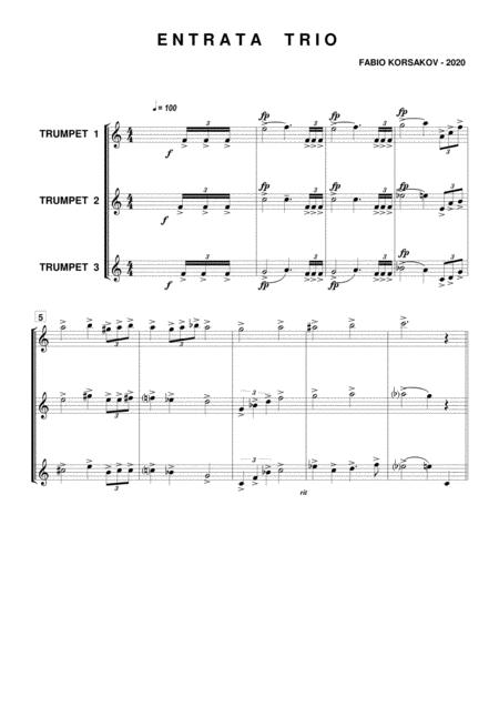 Entrata Trio Sheet Music