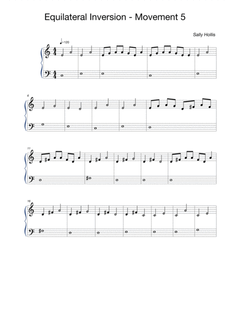 Free Sheet Music Equilateral Inversion Movement 5