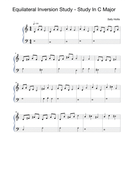 Free Sheet Music Equilateral Inversion Study In C Major Movement 1