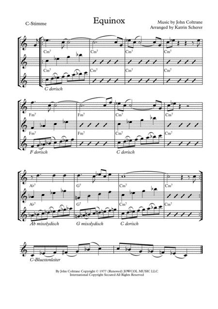 Equinox In C Sheet Music