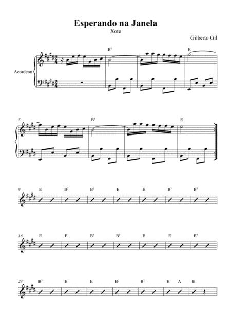 Esperando Na Janela Partitura Para Acordeon Sheet Music For Accordion Sheet Music