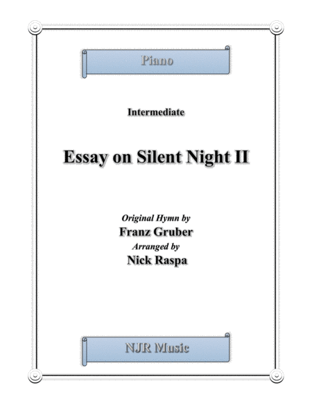 Free Sheet Music Essay On Silent Night Ii Intermediate Piano Solo