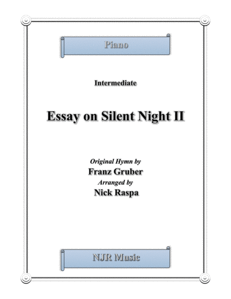 Essay On Silent Night Ii Intermediate Piano Solo Sheet Music