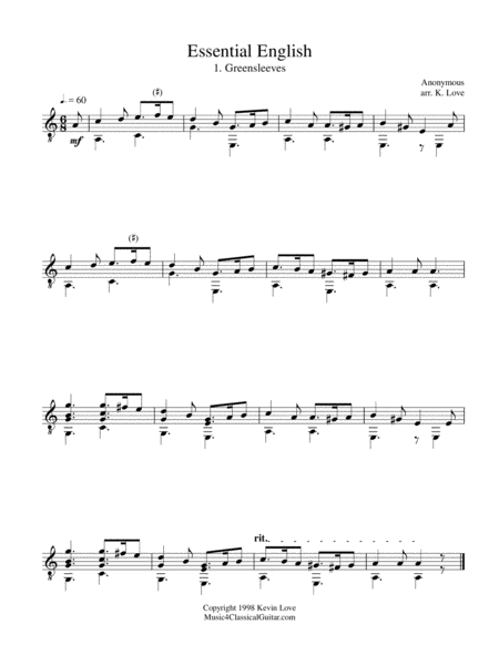 Free Sheet Music Essential English