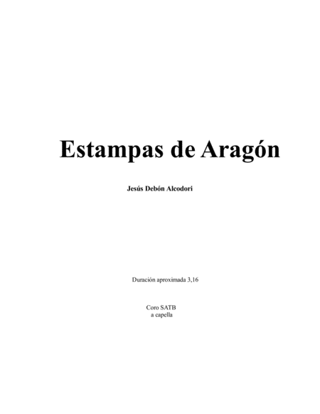 Estampas De Aragn Sheet Music