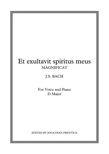 Free Sheet Music Et Exultavit Spiritus Meus Magnificat D Major