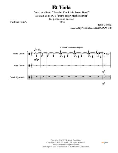 Free Sheet Music Et Voila From Curb Your Enthusiasm Full Score Set Of Parts