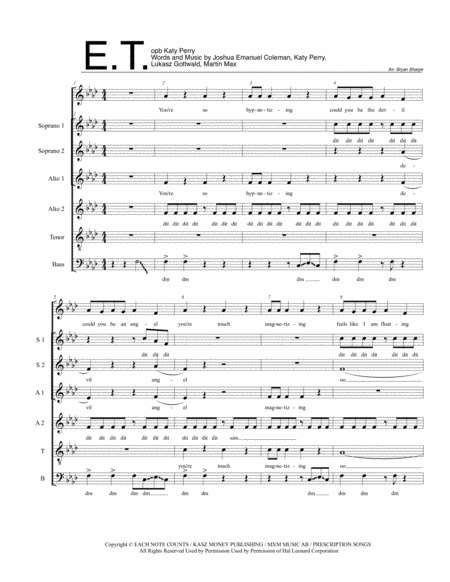 Free Sheet Music Et