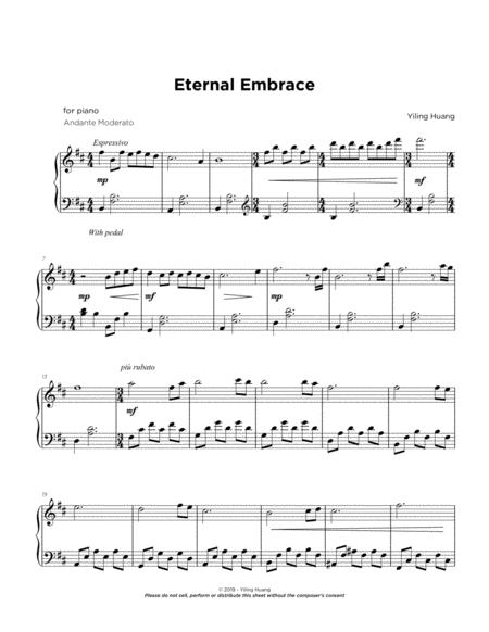 Eternal Embrace Piano Music By Yiling Huang Sheet Music