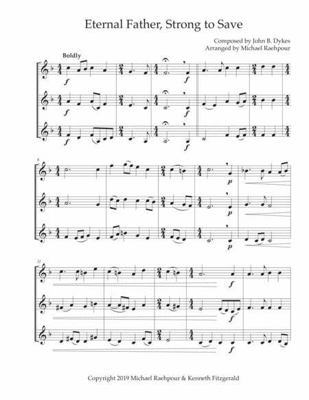 Eternal Father Strong To Save Trumpet Trio Sheet Music