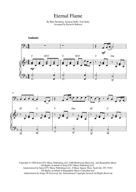 Free Sheet Music Eternal Flame Bassoon Solo And Piano Accompaniment