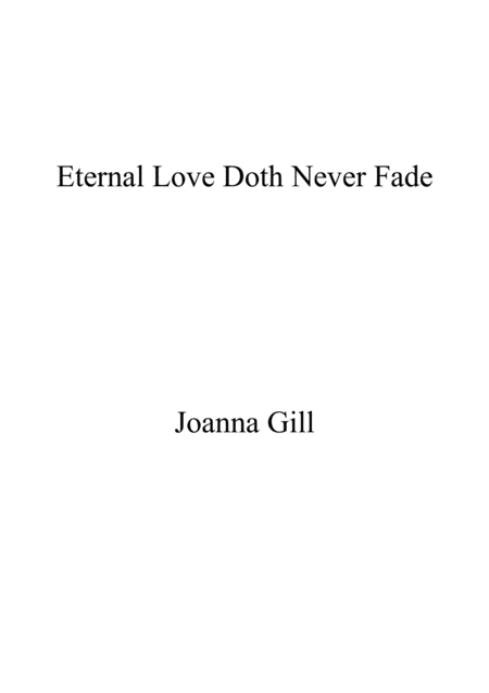 Free Sheet Music Eternal Love Doth Never Fade