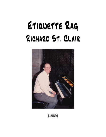 Etiquette Rag For Solo Piano In The Memory Of Joseph F Lamb Sheet Music