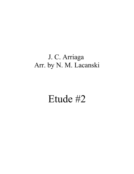 Free Sheet Music Etude 2