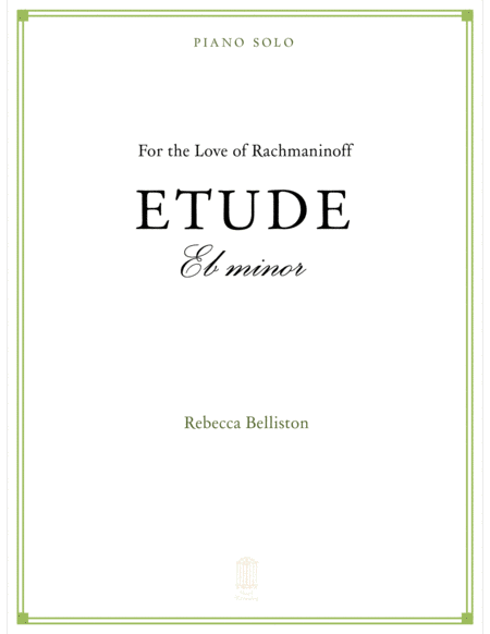 Etude In Eb Minor Piano Solo Sheet Music