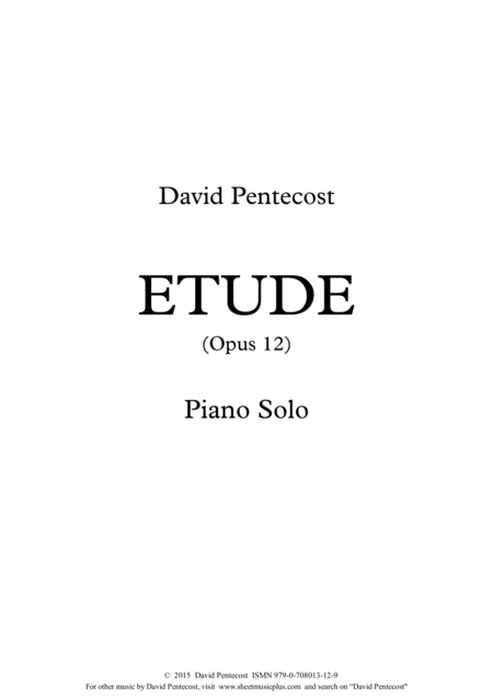 Free Sheet Music Etude Op 12