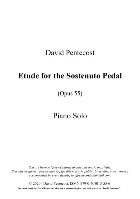 Etude Opus 55 For The Sostenuto Pedal Sheet Music