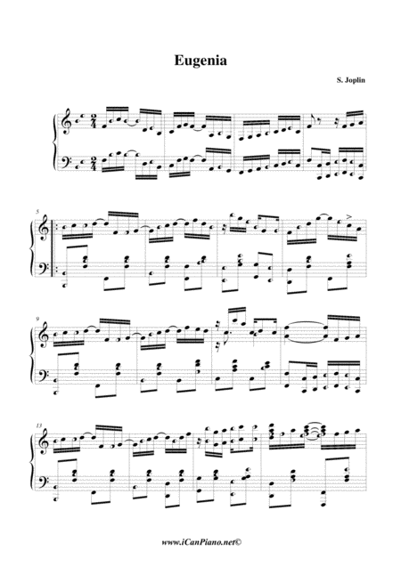 Eugenia Joplin Icanpiano Style Sheet Music