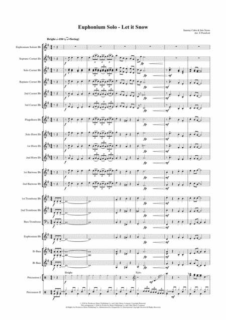 Free Sheet Music Euphonium Solo Let It Snow