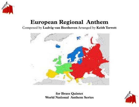 European Anthem Ode To Joy For Brass Quintet Opt Snare Drum Sheet Music