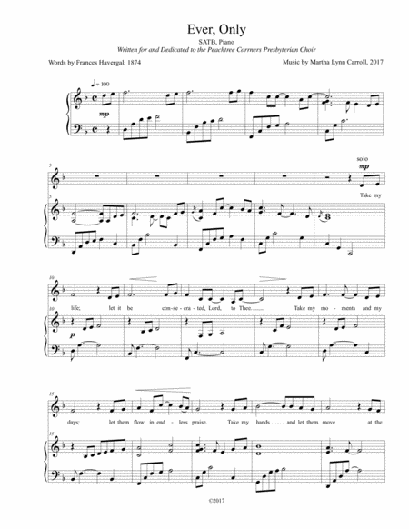 Free Sheet Music Ever Only