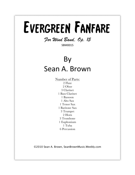 Free Sheet Music Evergreen Fanfare Op 15