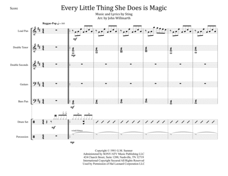 Every Little Thing She Does Is Magic For Steel Band Sheet Music