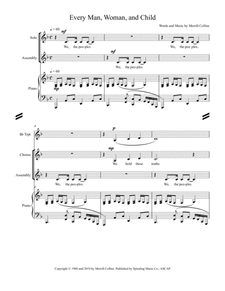 Free Sheet Music Every Man Woman And Child Full Score F Major