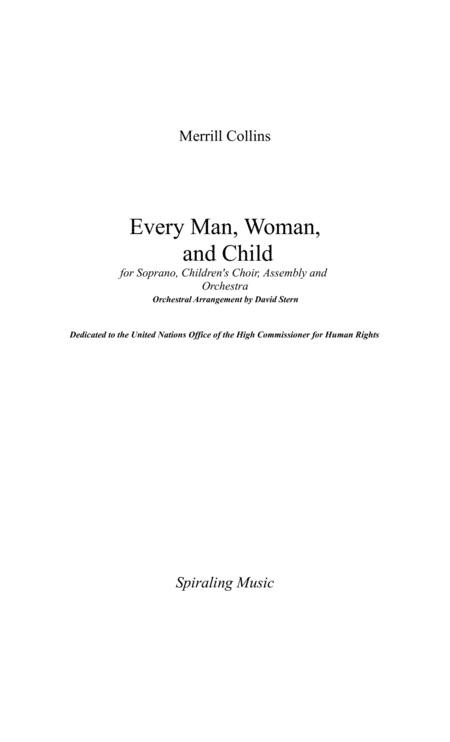 Free Sheet Music Every Man Woman And Child Orchestral Score And Parts Bb Major