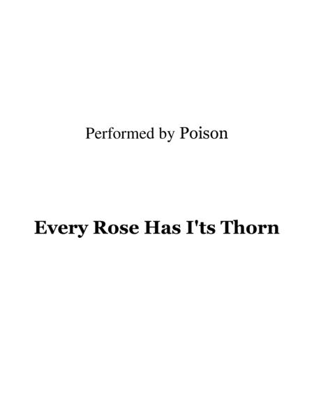 Free Sheet Music Every Rose Has Its Thorn Lead Sheet Performed By Poison