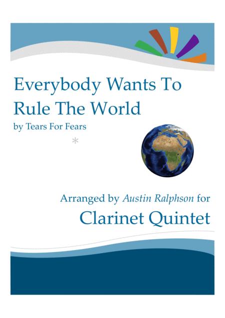 Everybody Wants To Rule The World Tears For Fears Clarinet Quintet Sheet Music