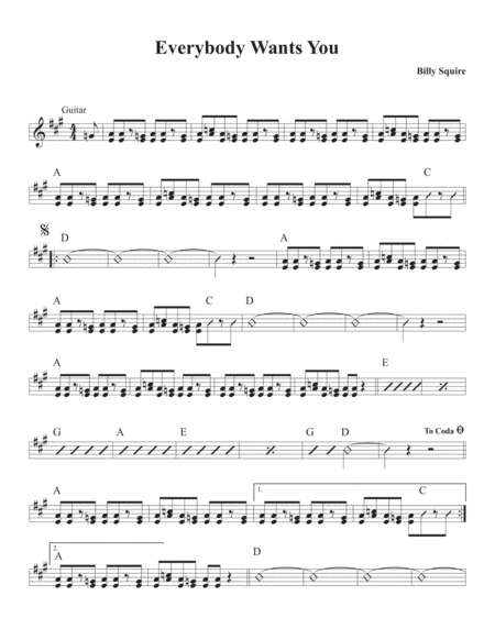 Free Sheet Music Everybody Wants You