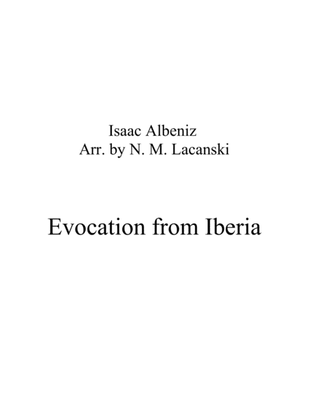 Evocation From Iberia Sheet Music