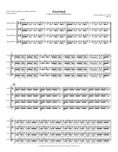 Free Sheet Music Exactitud