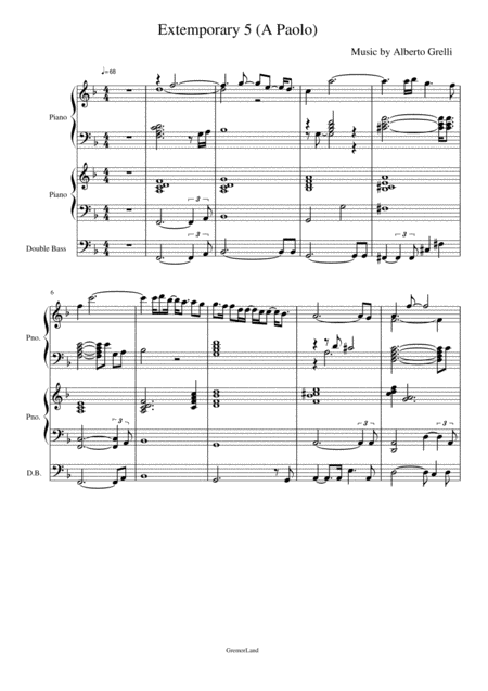 Extemporary 5 A Paolo Sheet Music