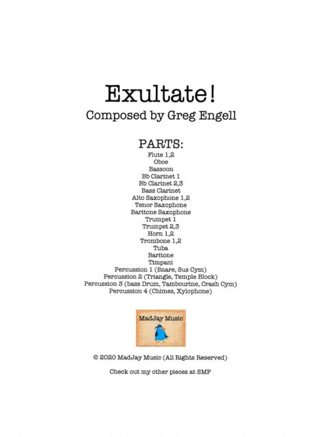 Free Sheet Music Exultate Overture