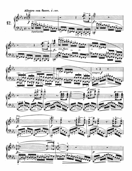 Free Sheet Music F Chopin Etude Op 10 No 12 Revolutionary
