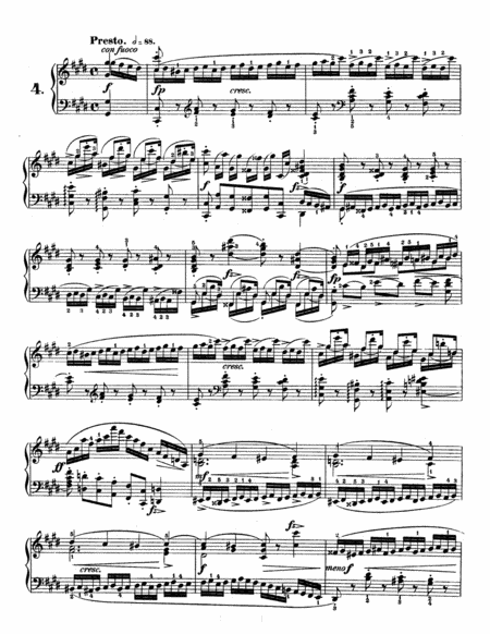 Free Sheet Music F Chopin Etude Op 10 No 4