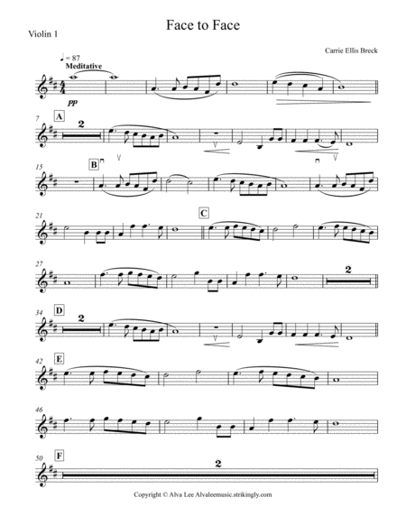 Face To Face Sheet Music