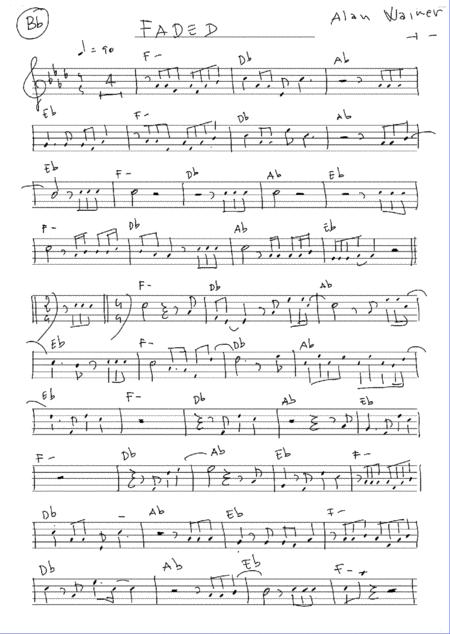 Faded Soprano Sax Sheet Music