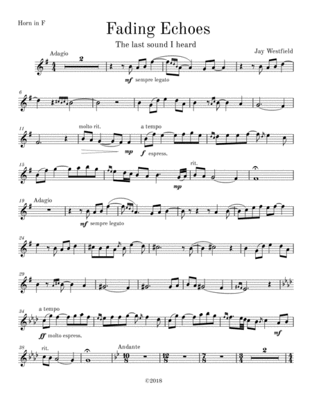 Fading Echoes Sheet Music