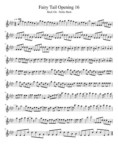 Free Sheet Music Fairy Tail Opening 16