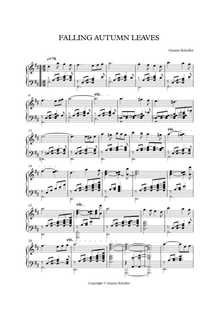 Falling Autumn Leaves Sheet Music