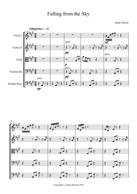 Falling From The Sky Sheet Music