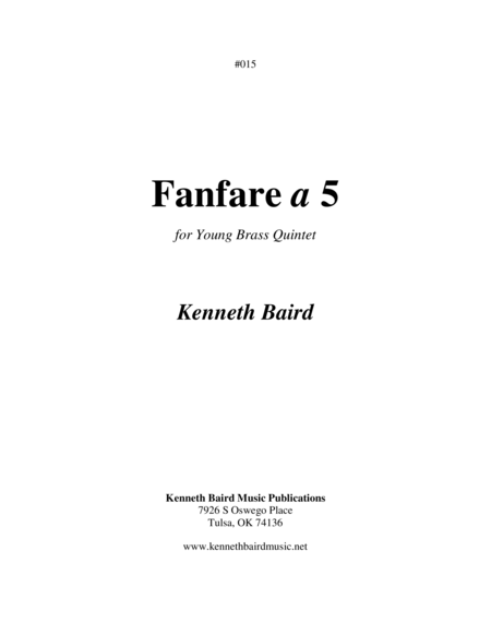 Free Sheet Music Fanfare A 5