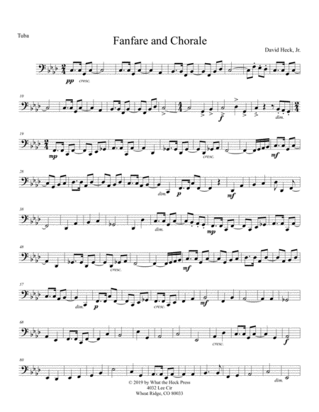 Fanfare And Chorale Tuba Sheet Music