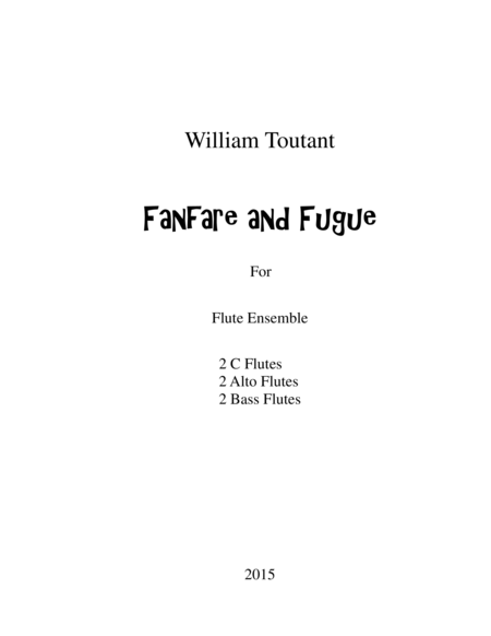 Fanfare And Fugue For Flute Ensemble Sheet Music