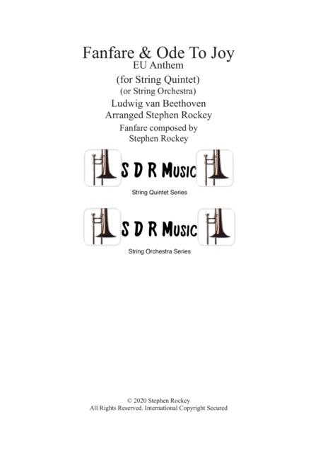 Free Sheet Music Fanfare And Ode To Joy For String Quintet Or Orchestra